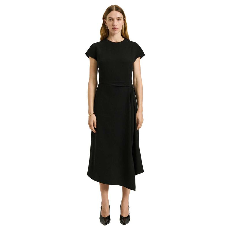 Veronika Maine Double Crepe Cap Sleeve Midi Dress image number 0